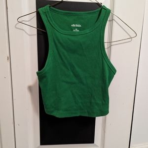 Green Cropped wild Fable tank top